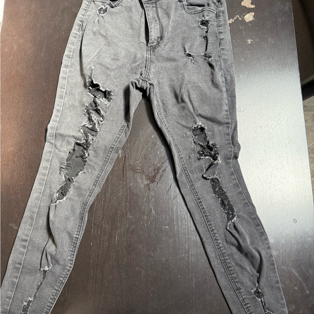 ❗️SOLD❗️Distressed Washed Black Rue21 Jeans